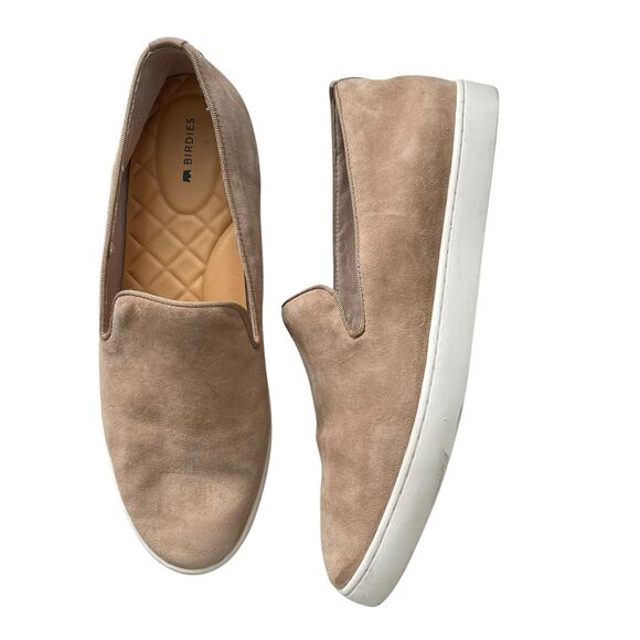 Birdies 9 The Swift Slip On Sneakers Tan Suede Leather Loafer Shoes - Picture 1 of 10